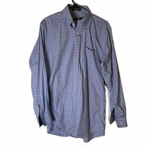 Kirkland Signature Blue Plaid Button-Down 16-34